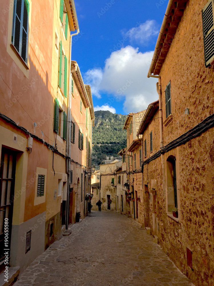 Street in Valldemossa in Mallorca