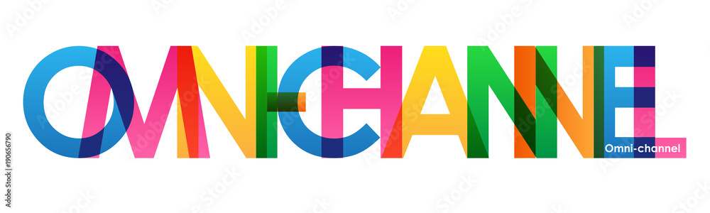 OMNI-CHANNEL vector letters icon
