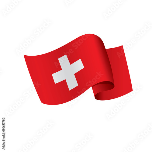 Switzerland flag, vector illustration