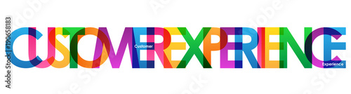 CUSTOMER EXPERIENCE (CX) vector letters icon
