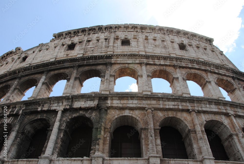 The Colosseum or Coliseum also known as the Flavian Amphitheatre, Rome, Italy.