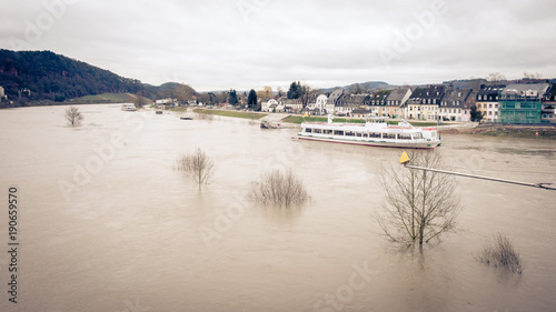 Hochwasser der Mosel in Trier