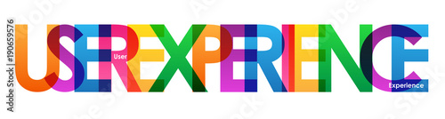 USER EXPERIENCE (UX) vector letters icon