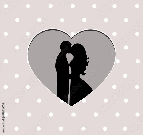 Beautiful vector design of lovely couple