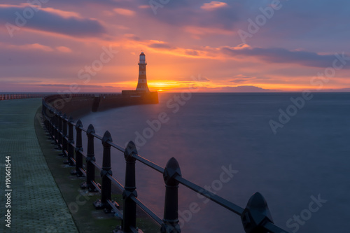 Roker pier, sunderland at sunrise