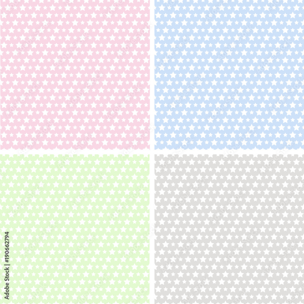Star pattern set. Star pattern set.