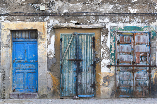 Grunge doors in the medina of Essaouira