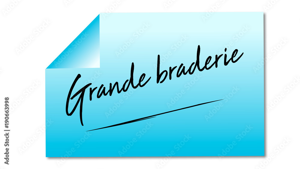 grande braderie mémo bleu autocollant grande braderie mémo bleu autocollant