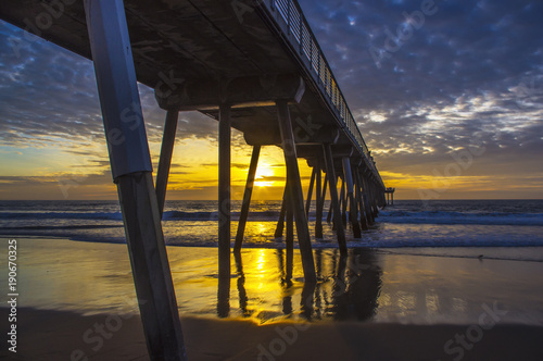 Hermosa Beach Pier at sunset © daniel