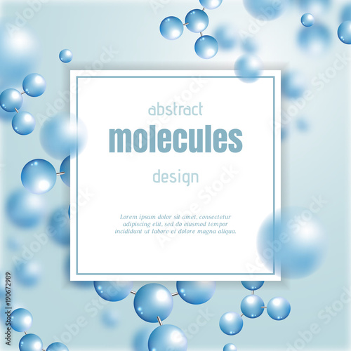 abstract molecules background.