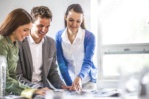 Business people working in office