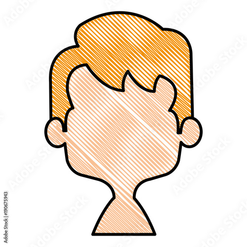 cute and little boy shirtless vector illustration design