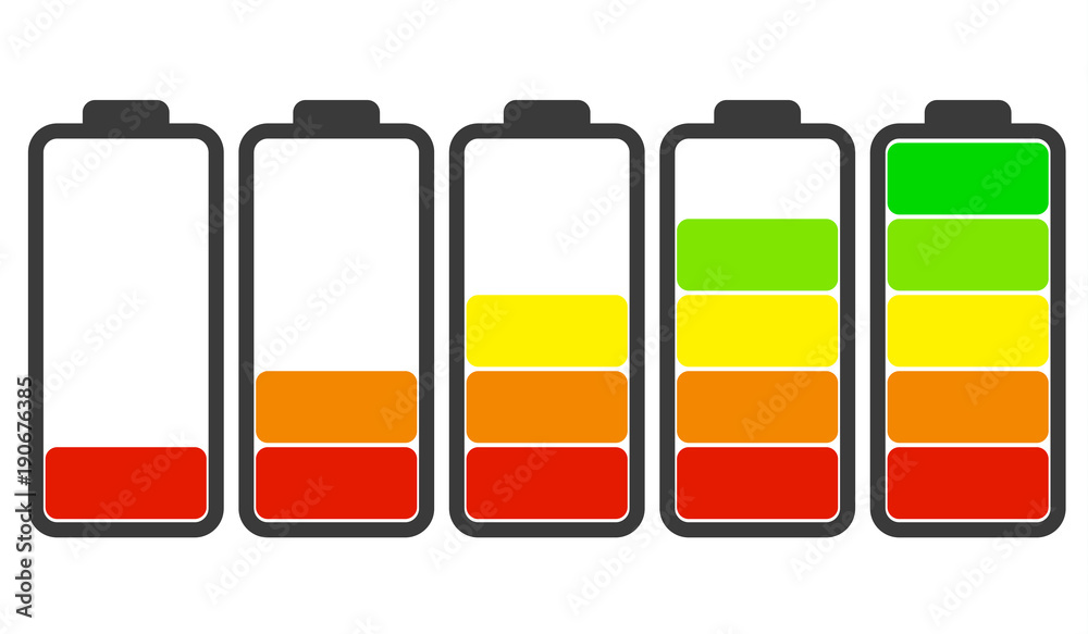 Set Charge on white Vector Set Charge on white Vector