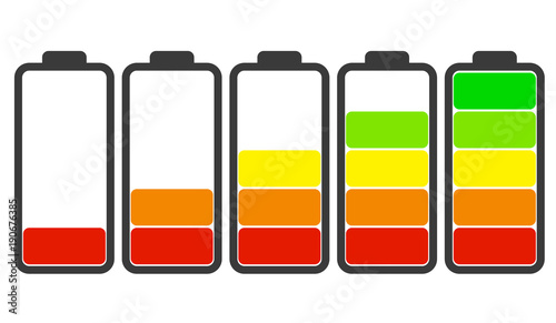 Set Charge on white Vector