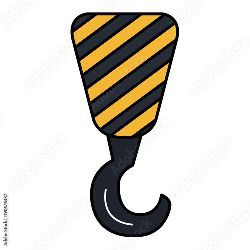 crane hook isolated icon vector illustration design