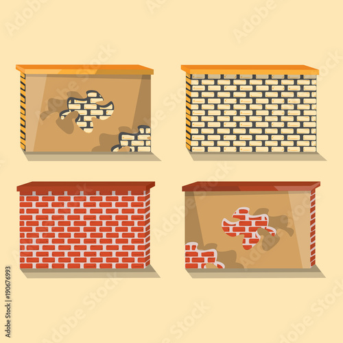 Walls and cracked walls