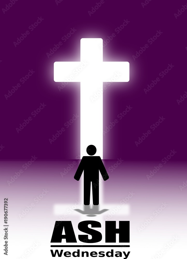 Ash Wednesday Poster Or Banner Background. Ash Wednesday Poster Or Banner Background.