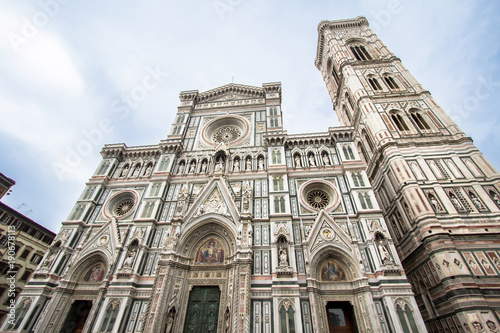 The Basilica di Santa Maria del Fiore and Giotto’s Campanile in Florence, Italy