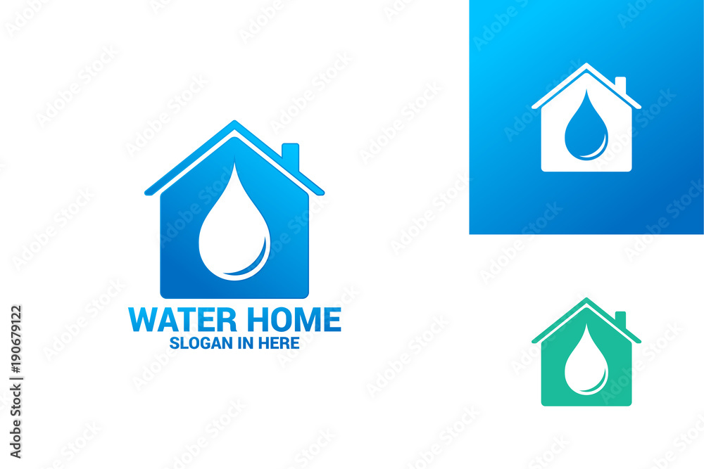 Water Home Logo Template Design Vector, Emblem, Design Concept, Creative Symbol, Icon Water Home Logo Template Design Vector, Emblem, Design Concept, Creative Symbol, Icon