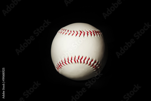Classic Baseball Isolated on a Black Background