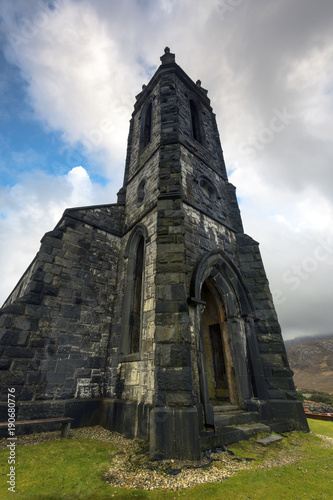 An abandoned church sits in Glenveagh National Park in Co. Donegal, Ireland.