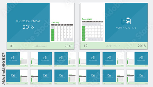 Photo Calendar 2018 ready to print