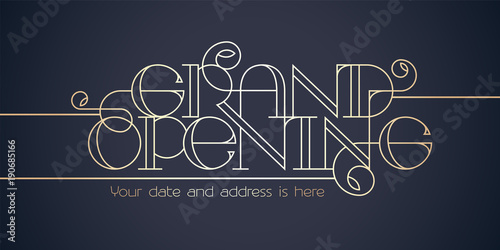 Grand opening vector background