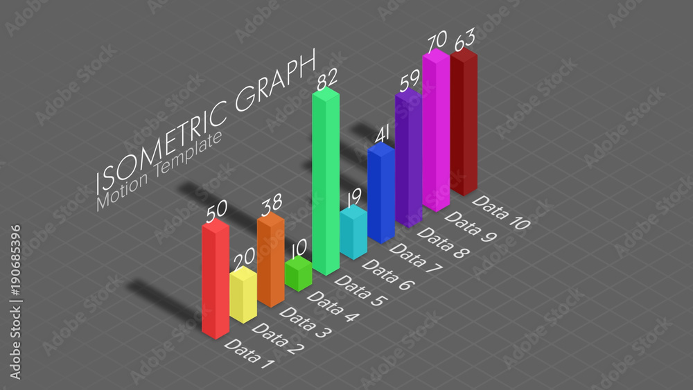 Isometric Graph Figure Isometric Graphs Stock Template | Adobe Stock
