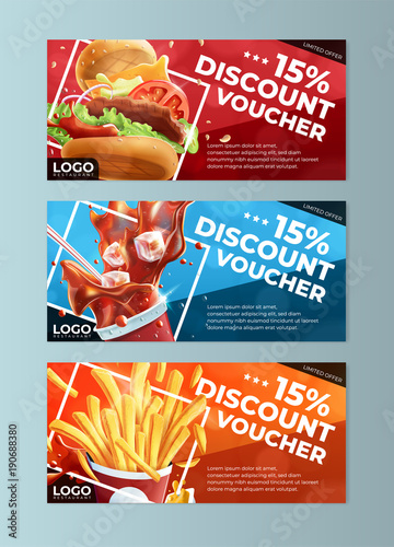 Fast Food Discount Voucher Templates