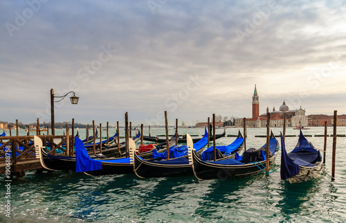 Gondolas in the winter day, Venice, Italy © Victoria Schaad
