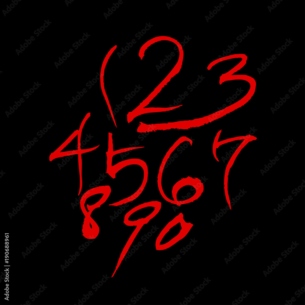 Obraz premium 벡터 문자 / 손으로 쓴 글씨체