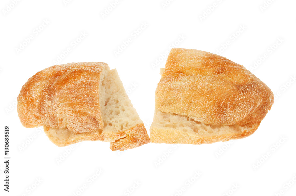 Ciabatta bread isolated