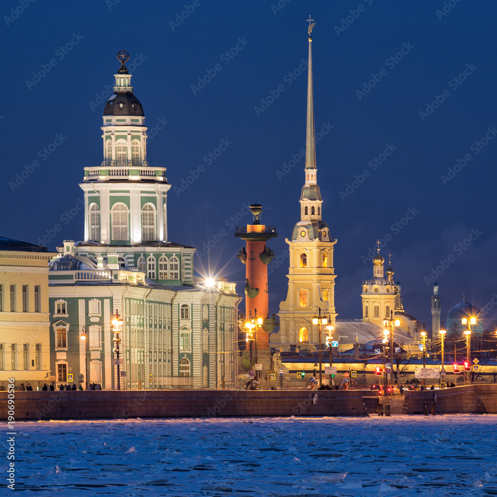 Naklejka premium Sights of Saint-Petersburg