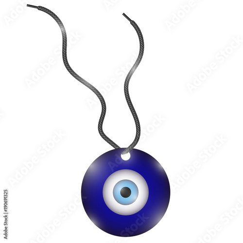 Glass Evil Eye Symbol. Turkish Traditional Amulet. Nazar Protection Talisman. Blue Magic Souvenir