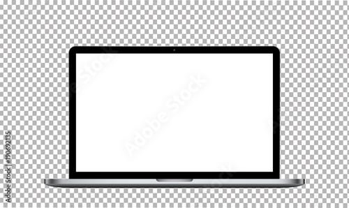 Laptop in a flat vector style photo