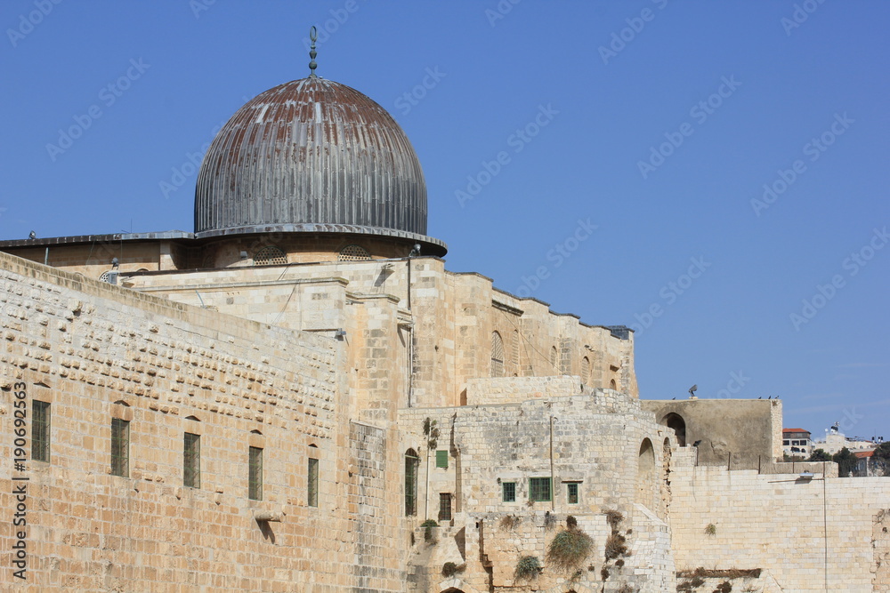 Al-Aqsa Moschee und Jerusalem Archaelogical Park Israel