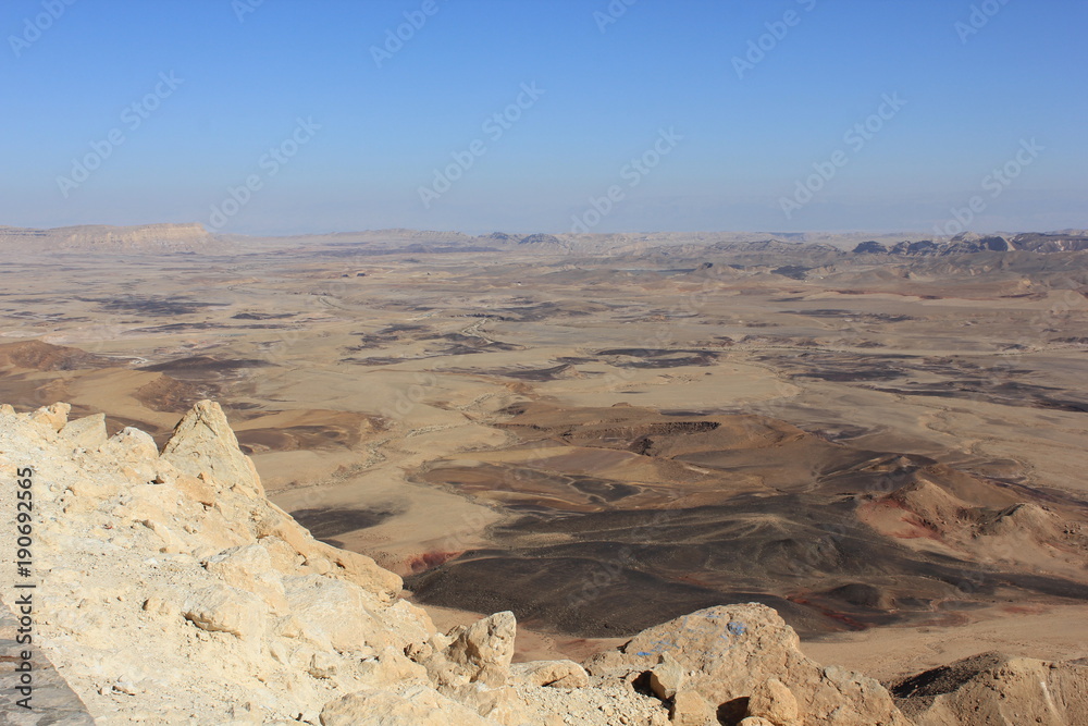 Blick in den  Ramon Makhtesh Krater von Mitzpe Ramon Israel