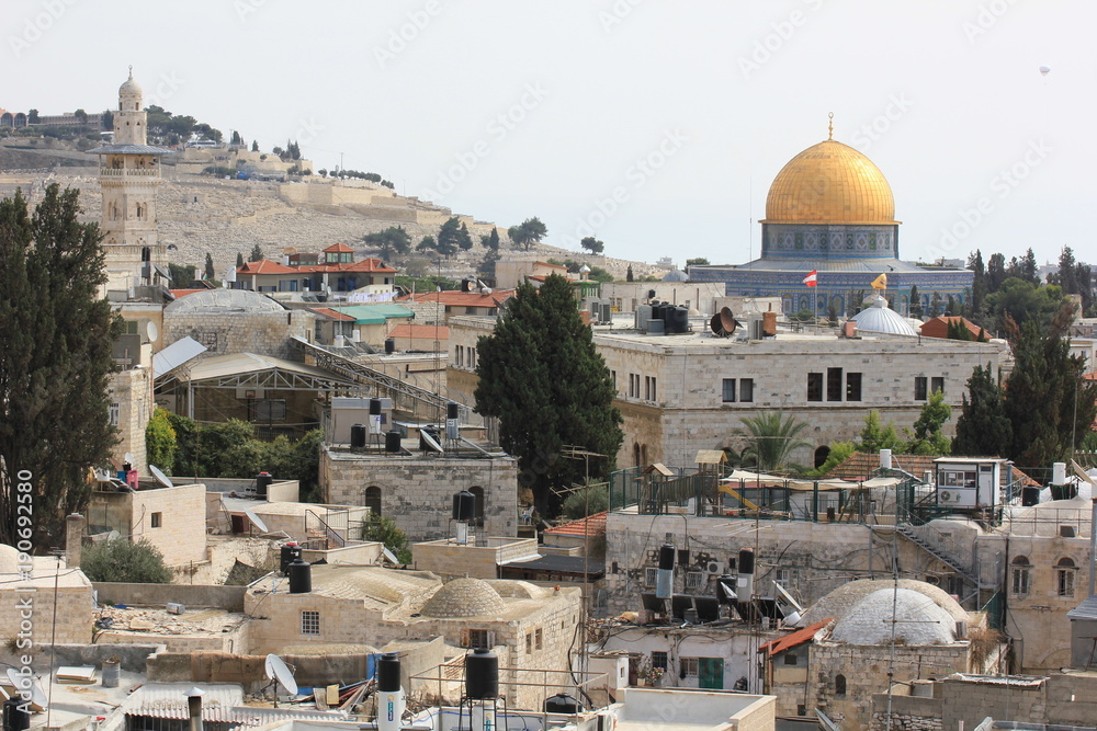 Blick auf die Altstadt von Jerusalem Israel