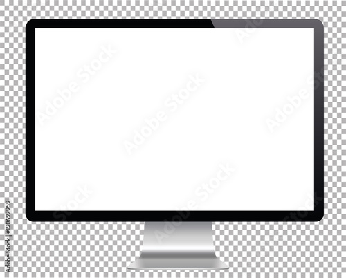 A personal computer monitor in a flat vector style