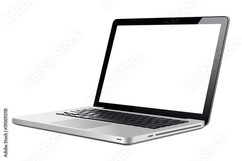 Laptop in a flat vector style