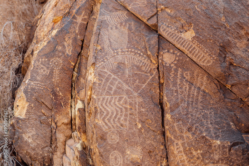 Принти на полотні Petroglyphs at Parowan Gap 03
