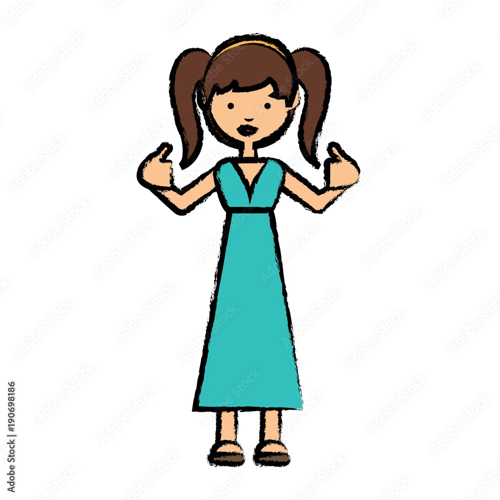 cartoon girl icon image