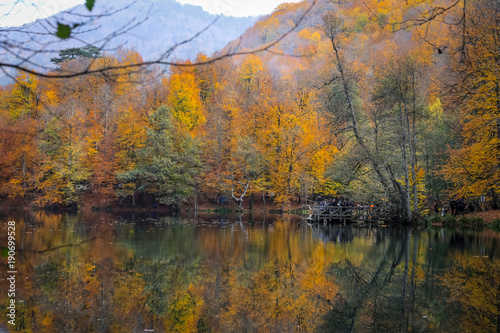 Buyuk Lake in Yedigoller National Park, Turkey