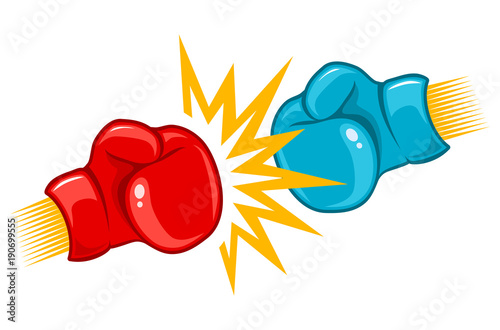 Retro emblem for boxing