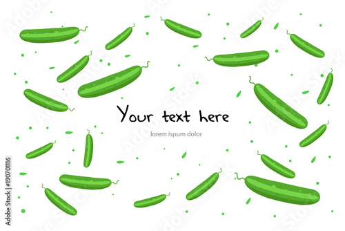 background with cucumbers