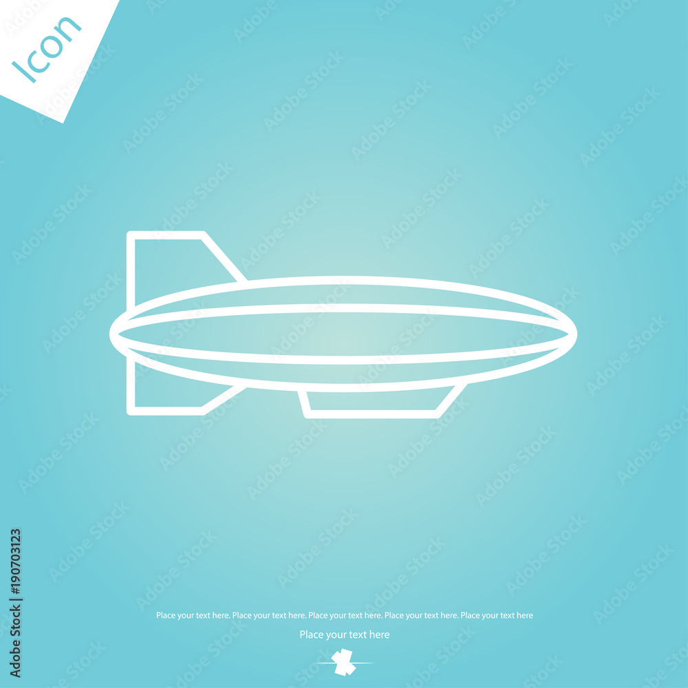 Airship line icon Airship line icon