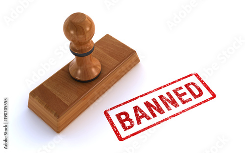 rubber stamp banned