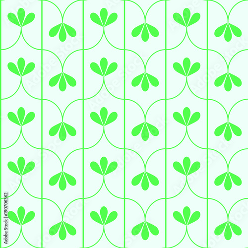 Green Flower Pattern Seamless