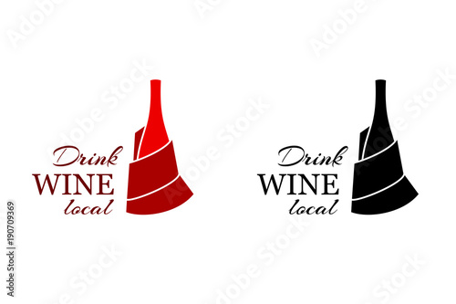 Wine Bottle Logo Template