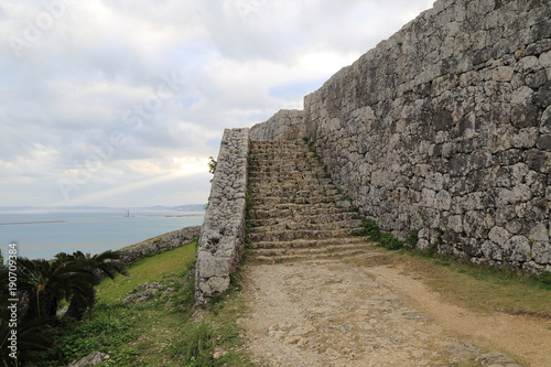 Katsuren Castle, landscape. Okinawa, Japan, Asia. photo